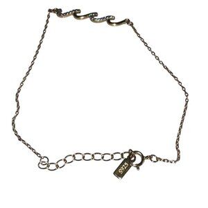 I Will Ride With You Wave Gold Plated over Sterling Dainty Bracelet 7" + 1.5"